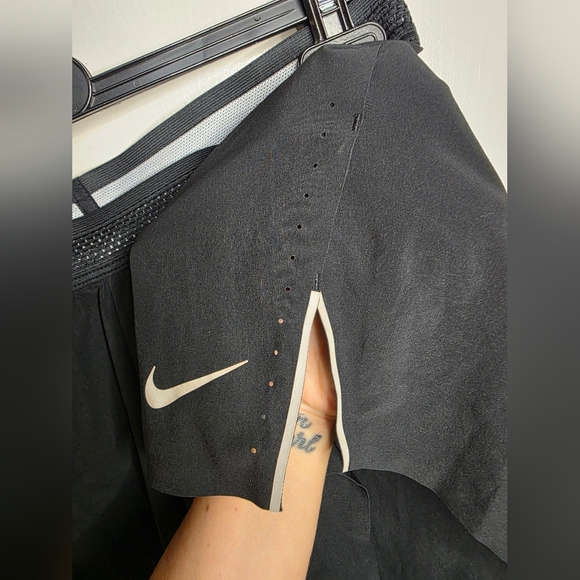 Nike Women's Aeroswift Brief Linef Black Athletic Shorts - Picture 8 of 12